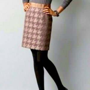 LOFT Houndstooth Skirt Size 10